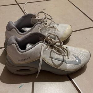 Nike White and Gray Speedlax Shoes